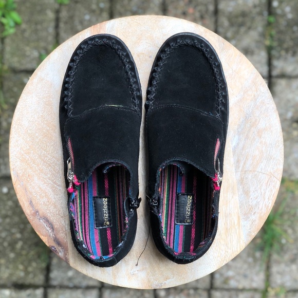 Grizzleez black suede moccasin loafers - size 7.5 - Picture 12 of 13